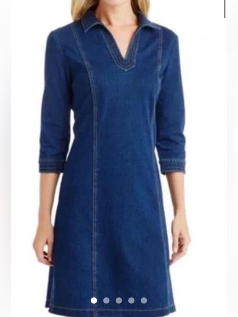 J McLaughlin Denim Blue Collar Dress Size L